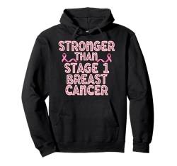 Stärker als Brustkrebs im Stadium 1: Mama, Papa, Frau, Mann, Rosa Pullover Hoodie von Breast Cancer Survivor Warrior