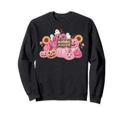 Im Oktober tragen wir Pink Ribbon Brustkrebs-Bewusstsein Sweatshirt von Breast Cancer Warrior Fighter Survivor Gifts Women