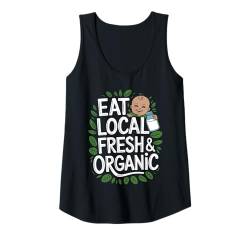 Damen Eat Local Stillende Mutter Lustige Mama Stillzeit Tank Top von Breastfeeding Mom To Be Nursing Mother Gifts Store