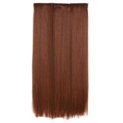 Breeshy Perücken-Set, dreiteilig, 55 cm, glattes Haar, hitzebeständig, für Frauen, Cosplay, natürliches Haar, Hellbraun von Breeshy