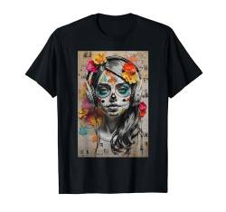 De Los Muertos La Catrina Der Tag des toten Zuckerschädels für Frauen T-Shirt von Bria Mathews