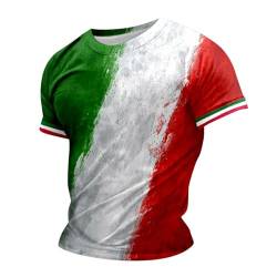 Italien T-Shirt „EM 2024“ Fußball Europameisterschaft Italia Shirt Herren Damen Unisex - personalisiert mit Zahl & Namen - Fanartikel Fan-Outfit Trikot von Briskorry