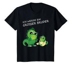 Kinder Outfit Spruch Ich werde grosser Bruder Baby Dino Design T-Shirt von Bruder Baby Nachwuchs Geschwister Spruch Dino