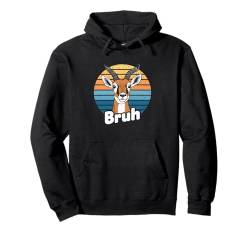 Retro Antilope Bruh Lustiger Spruch Meme Retro Style Pullover Hoodie von Bruh Animals Boys Girls Men Women Tees and Gifts