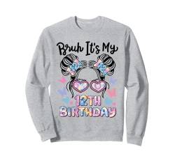 Brush It's My 12th Birthday Retro-Kinder, 12 Jahre, Bday Girl Sweatshirt von Bruh It's My Birthday Cool Kids Funny Outfits