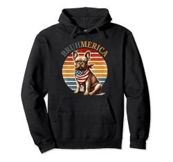 Bruhmerica French Bulldog USA American Flag Vintage Funny Pullover Hoodie von Bruh This America Lovers For Presidential Election
