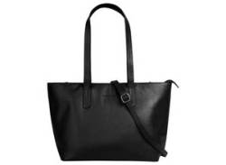 Shopper BRUNO BANANI Gr. B/H/T: 30 cm x 25 cm x 14 cm onesize, schwarz Damen Taschen echt Leder von Bruno Banani