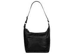 Shopper BRUNO BANANI Gr. B/H/T: 38 cm x 29 cm x 11 cm onesize, schwarz Damen Taschen echt Leder von Bruno Banani