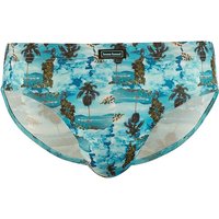 bruno banani Herren Badeslip blau Mikrofaser Mit Prints von Bruno Banani