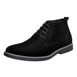 Bruno Marc HerrenChukka Boots Stiefelette Desert Boots Suede Leder Schnürstiefel Stiefeletten,Size 46,Schwarz,CHUKKA von Bruno Marc