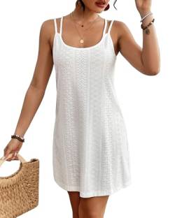 Bsubseach Beach Cover Up Ärmellos Sexy Cover Ups für Bademode Frauen Urlaub Outfits für Frauen Weiß M von Bsubseach