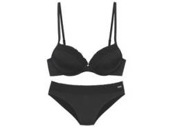 Bügel-Bikini BUFFALO Gr. 38, Cup B, schwarz Damen Bikini-Sets Ocean Blue mit leichter Wattierung von Buffalo