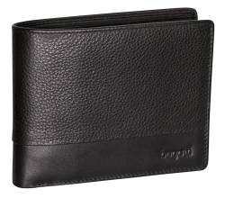 bugatti Atlanta Geldbörse Herren Leder 12CC – Portemonnaie Herren Querformat Schwarz – Geldbeutel Portmonee Wallet Brieftasche Männer Portmonaise von bugatti