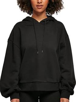 Build Your Brand Damen Ladies Organic Oversized Hoody Kapuzenpullover, Schwarz, M von Build Your Brand