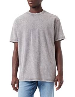 Build Your Brand Herren BY189-Acid Washed Heavy Oversize Tee T-Shirt, Asphalt, L von Build Your Brand