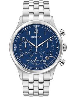 Bulova Herren Analog Quarz Uhr mit Edelstahl Armband 96B358 von Bulova