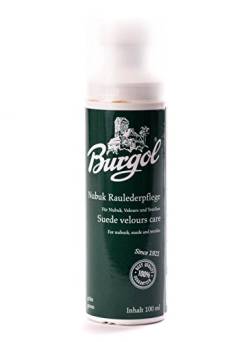 Burgol Nubuk- Wildlederpflege 100 ml Flasche mit Schwammaufträger: Farbe: Grün von Burgol