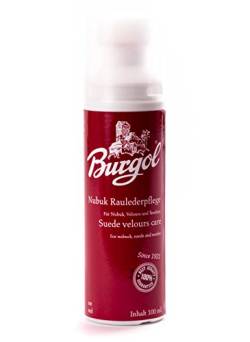 Burgol Nubuk- Wildlederpflege 100 ml Flasche mit Schwammaufträger: Farbe: Rot von Burgol