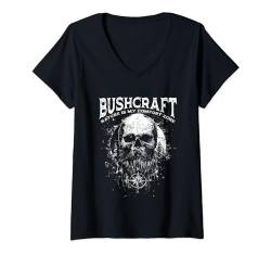 Damen Bushcraft Camping I Nature Is My Comfort Zone T-Shirt mit V-Ausschnitt von Bushcraft & Abenteurer Geschenke I Damen Herren