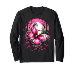 Schmetterling Bunte Blume Natur Langarmshirt von Butterflies Aesthetic Design Ideas