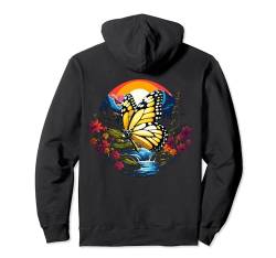 Schmetterling Bunte Blume Natur Pullover Hoodie von Butterflies Aesthetic Design Ideas