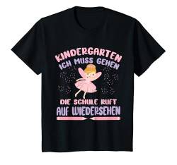 Kinder Abschied Kindergarten Mädchen Fee Schule Ruft Schulkind T-Shirt von Bye Kindergarten Abschied Shirt 1. Klasse Mädchen