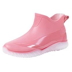 C'est TT Gummistiefel-Damen, Outdoor Rutschfest Reisen Regenschuhe stiefeletten Regenstiefel Robuste Licht Weitschaft Wasserdichte Wasserschuhe Gummistiefel Sommer Bequem Elegant Gartenschuhe von C'est TT