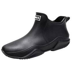 Damen Kurze Gummistiefel Herren Regenstiefel Damen Kurz Leicht Wasserdicht Regenstiefel Rutschfeste Gartenschuhe Outdoor Wasserdichte Schuhe Ankle Stiefel Chelsea Boots Autowaschschuhe Unisex von C'est TT