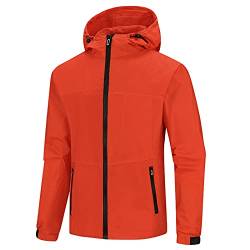 Regenjacke Herren Wasserdicht Atmungsaktiv Winddicht mit Kapuze Fahrradjacke Atmungsaktivjacke Softshell Reißverschluss Faltbar Regenmantel Sommerjacke Sommer Leicht Wandern Windbreaker Regenjacke von C'est TT