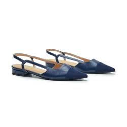 C.Paravano Slingback Flach Spitze Flache Schuhe Damen Slingback Sandalen Slingback Ballerina Damen Slingback Pumps Damen Kitten Heels（Größe-39.5,Marineblau von C.Paravano