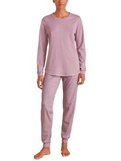 CALIDA Midnight Dreams Bündchen-Pyjama Damen, aus 100% Dicker Baumwolle von CALIDA