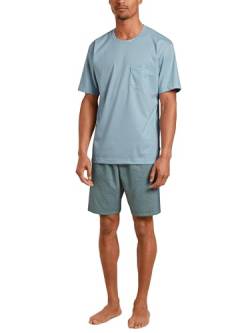 Calida Herren Relax Imprint Pyjamaset, Tempest Blue, 46-48 von CALIDA