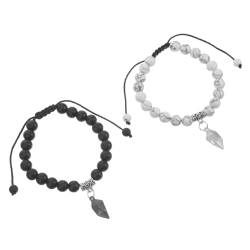 CALLARON 1 Paar Magnetarmband Perlen Für Armbänder Reize Herren Armband-set Vergoldete Armbänder Hoodies Armbänder Für Frauen Paare Damenarmband Freundschaftsarmbänder Schlüssel Korn Türkis von CALLARON