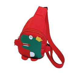 CALLARON Dinosaurier-Brusttasche Outdoor-Rucksack Crossbody-Rucksack Kinderrucksäcke Rucksäcke Für Kinder Mädchenrucksack Süße Umhängetasche Cartoon-Rucksack Lässige Tasche Nylon Bote Junge von CALLARON