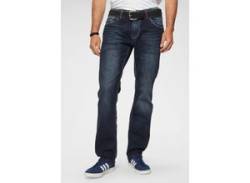 Straight-Jeans CAMP DAVID "NI:CO:R611" Gr. 31, Länge 32, blau (dark, used) Herren Jeans Straight Fit mit markanten Steppnähten von CAMP DAVID