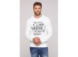 Sweater CAMP DAVID Gr. M, weiß Herren Sweatshirts mit Baumwolle von CAMP DAVID