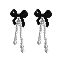 CANNXI Ohrstecker für Damen, Herren, Mädchen, Schleife, baumelnde Ohrringe, modischer Damen-Ohrschmuck, trendige Tropfenohrringe, Legierungsmaterial, Ohranhänger für Party und Alltag, Metall von CANNXI