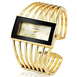 Spangenuhr Damen - Stilvolle Damenuhr Gold | Uhr Damen | Damen Uhren | Damenuhren | Damenarmbanduhren | Damenuhr Gold | Uhr Gold Damen | Goldene Uhr Damen | Uhr Damen Gold | Damen Uhr Gold (Gold-Gold) von CANSNOW