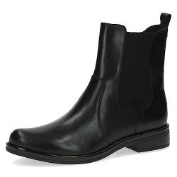 CAPRICE Damen Chelsea Boots Kleiner Absatz Elegant, Schwarz (Black Nappa), 37.5 EU von CAPRICE