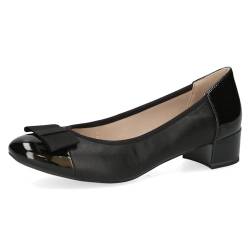 CAPRICE Damen Pumps mit Schleife Kleiner Absatz, Schwarz (Black Comb), 40.5 EU von CAPRICE