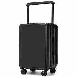 50,8 cm großer, eingebauter, mittig montierter Trolley-Koffer, vernünftig unterteilter Stauraum, robust und langlebig, Unisex (Schwarz 24), Schwarz , 50 von CASEGO