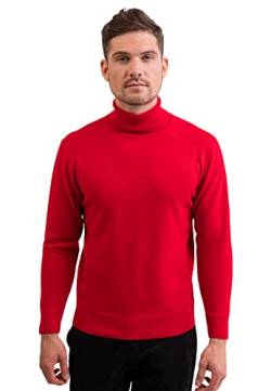 CASH-MERE.CH 100% Kaschmir Herren Pullover | Sweater Rollkragen 2-fädig (Rot, M) von CASH-MERE.CH