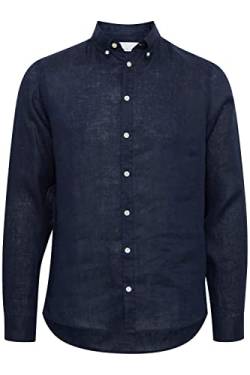 CASUAL FRIDAY CFAnton Herren Freizeithemd Hemd Basic Leinenhemd Button-Down-Kragen Regular Fit, Größe:XXL, Farbe:Navy Blazer (193923) von CASUAL FRIDAY