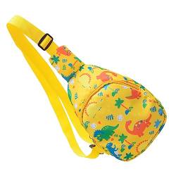 CATIEBYE Kindertaschen Cartoon-Brusttasche Handtasche, Umhängetasche Schultertasche Reisebrieftaschen kleine Tasche kinder tasche badetasche kinder Bauchtasche modische Tasche Nylon Yellow von CATIEBYE