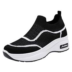 Damen Sneaker Damen Sneaker Laufschuhe Elegante Turnschuhe Sportschuhe Casual Sneakers Weiche Schuhe Fashion Atmungsaktiv Joggingschuhe Leichtgewichts Fußballschuhe für Sporthalle Outdoor Jogging von CAUYDY