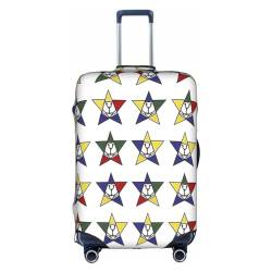 CAVYIA Stars Eastern Stars Trolley-Koffer-Schutzhülle, elastisches Gewebe, kratzfest und staubdicht, einzigartiges Musterdesign, Reißverschluss zum Öffnen und Schließen, kein Radstau, Weiss/opulenter von CAVYIA