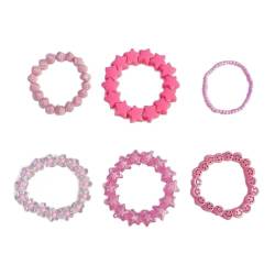 CAZSTYK 6 Stück ethnische mehrschichtige mehrfarbige Perlenarmbänder für Frauen, handgefertigtes geflochtenes Blumenarmband, Kristallschmuck von CAZSTYK