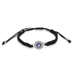 CAZSTYK Blaue Armbänder, verstellbare Handgelenkkette, modischer Charm, geflochtener Seil-Armreif für Glück und Schutz, rot von CAZSTYK