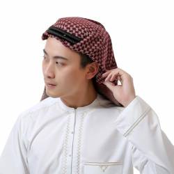 CAZSTYK Islamische Herren-Bademantel, Muslime, Kleider, Djellaba, einfache Hemden, arabisches Kleid mit arabischem Kopftuch, ethnische Kleidung von CAZSTYK