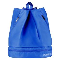 CAZSTYK Wasserdichte Reisetasche für Damen und Herren, Schuhtasche, Rucksack, große Sporttasche mit Schuhfach, königsblau von CAZSTYK